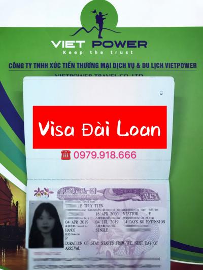 Sinh năm 2000 Xin Visa Đài Loan dễ dàng vô cùng với Vietpower